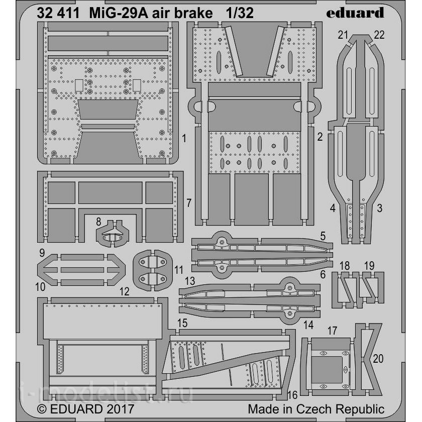 32411 Eduard 1/32 Photo Etching for MiGG-29A Air Brake