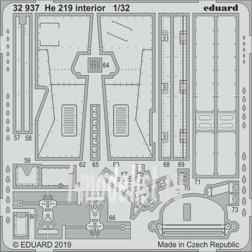 BIG3397 Eduard 1/32 a Complete set of photo-etched parts for He 219