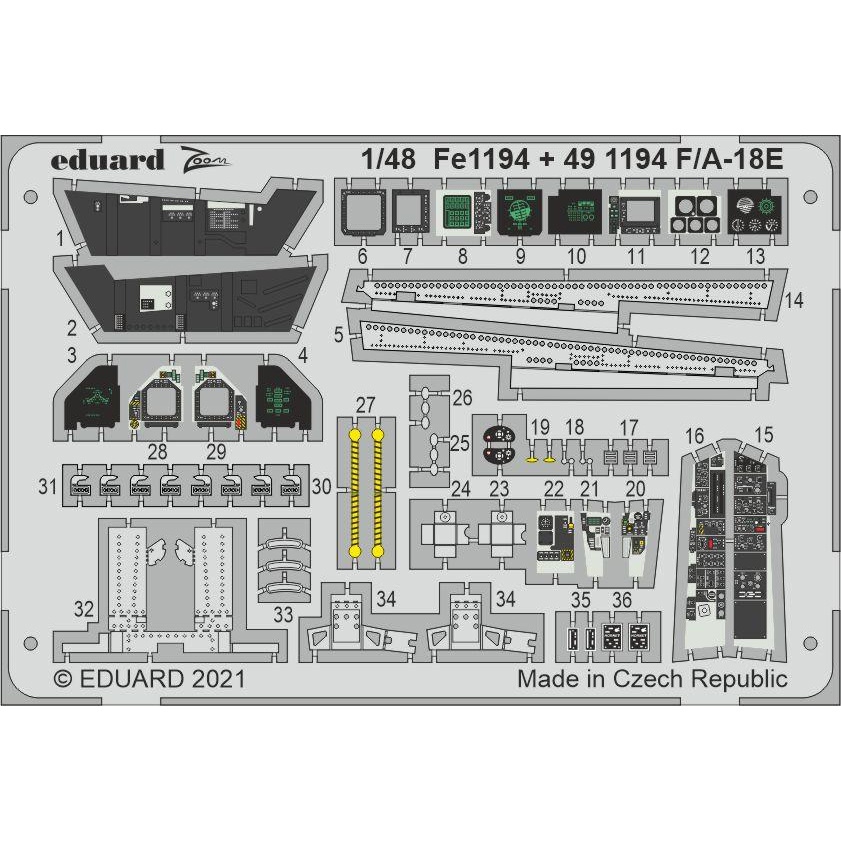 FE1194 Eduard 1/48 Photo Etching for F/ A-18E