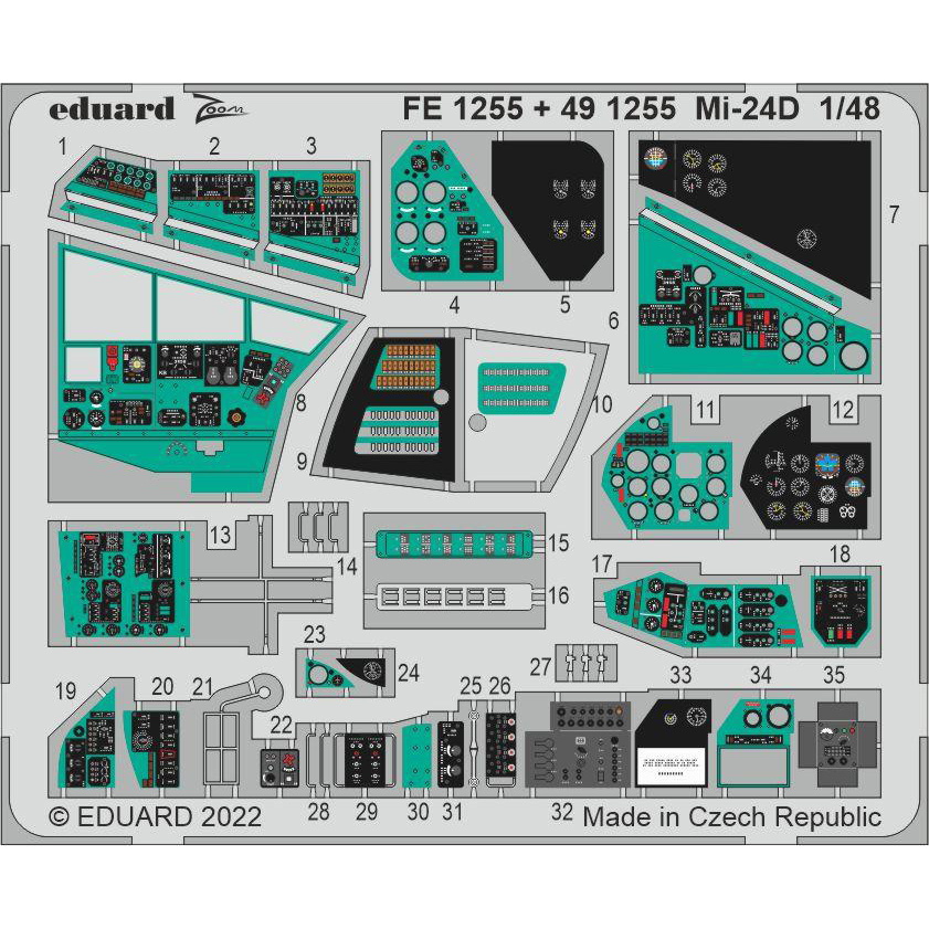 FE1255 Eduard 1/48 Photo Etching for Mu-24D