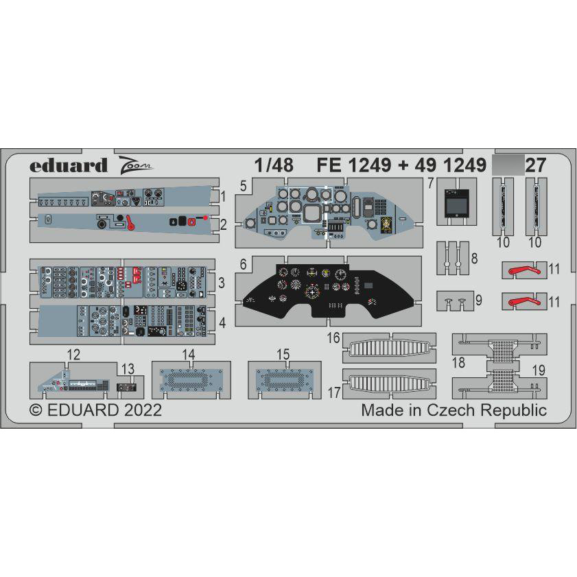 491249 Eduard 1/48 Photo Etching for С-27