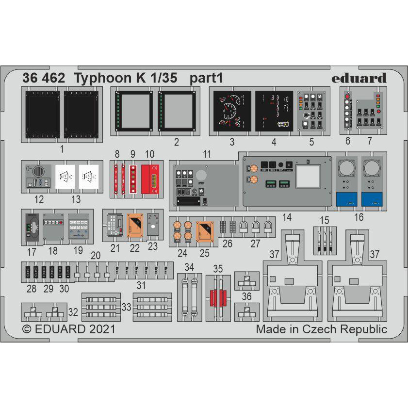 36462 Eduard 1/35 Photo Etching for Typhoon K