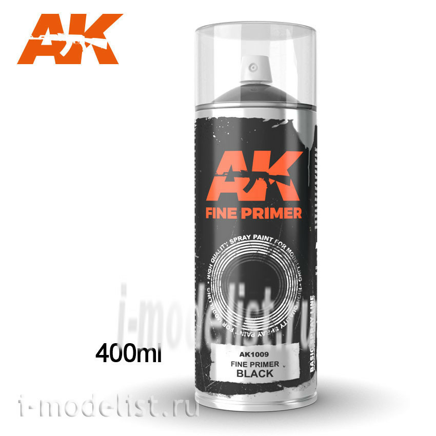 AK1009 AK Interactive Fine Primer Black Spray 400ml