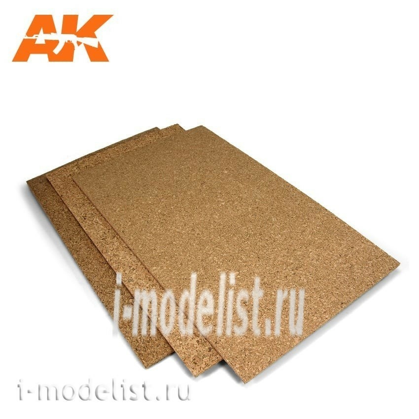 AK8055 AK Interactive Cork Sheet 200x290x 6mm coarse grained