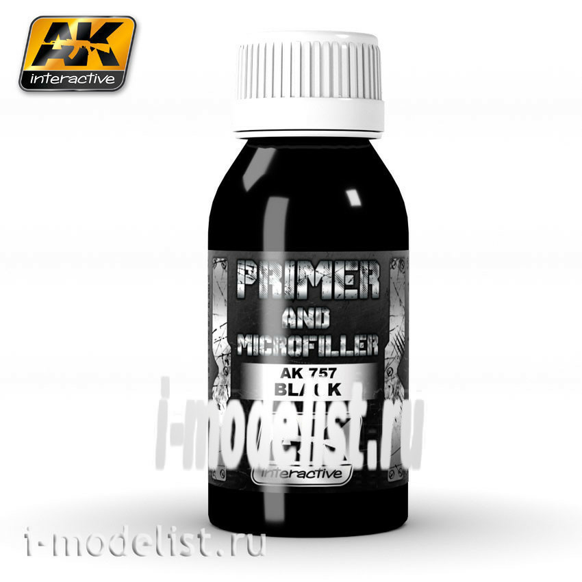 AK757 AK Interactive BLACK PRIMER AND MICROFILLER 100ml (black soil)
