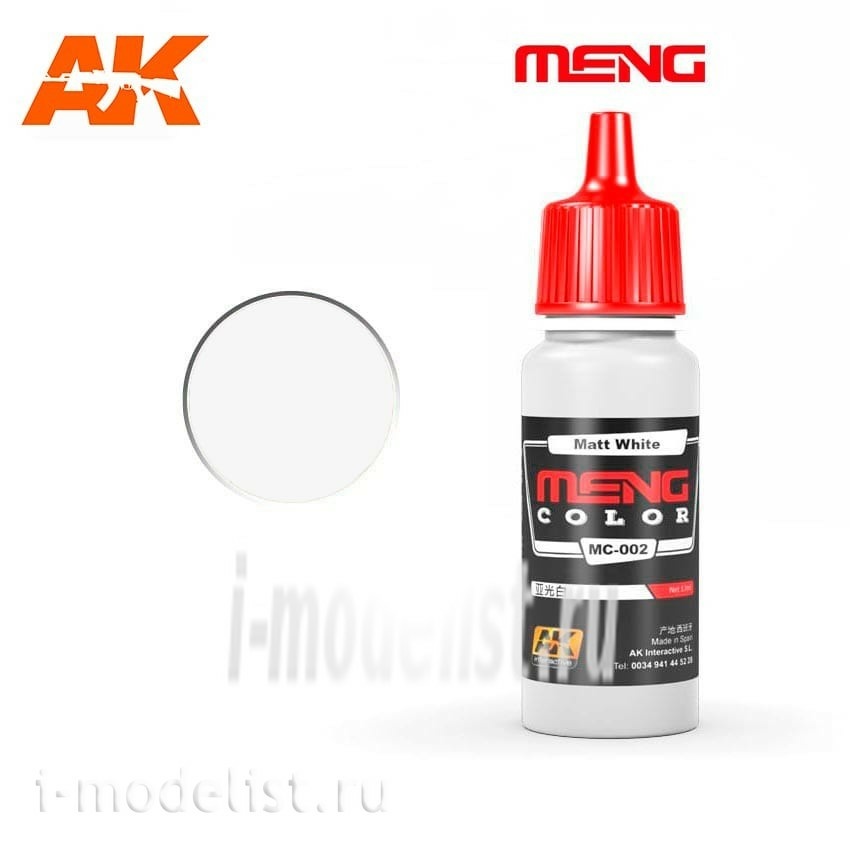 MC002 AK Interactive acrylic Paint Matt White, 17ml