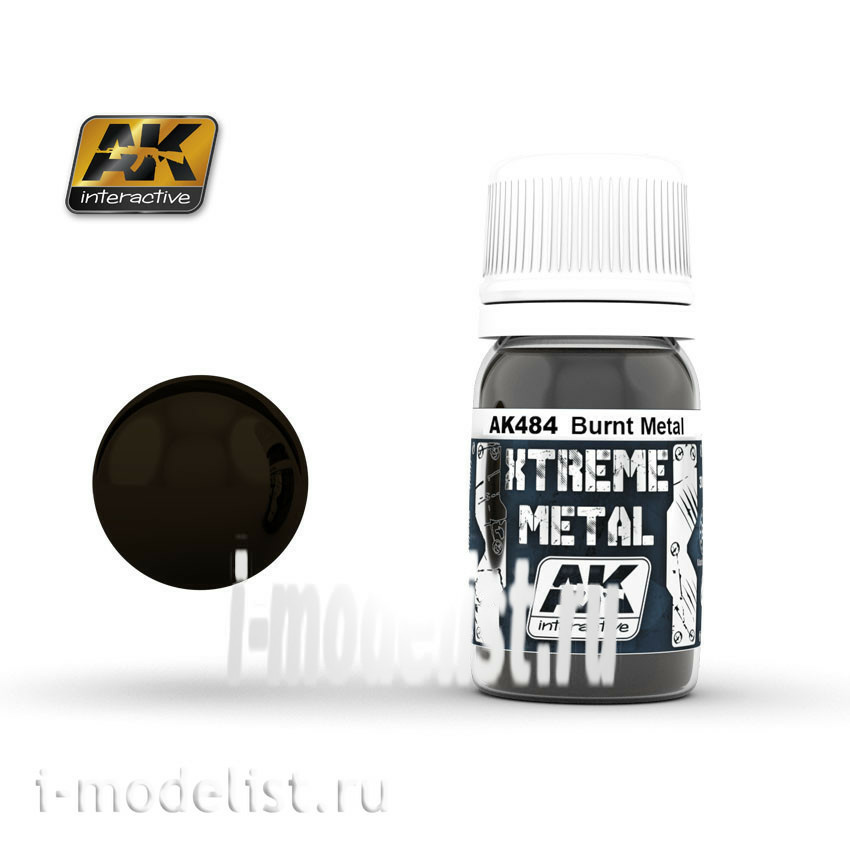 AK484 AK Interactive XTREME METAL BURNT METAL (metallic burnt metal)