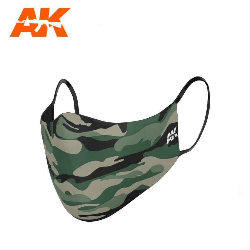 AK9098 AK Interactive Protective mask with classic camouflage / CLASSIC CAMOUFLAGE FACE MASK 01