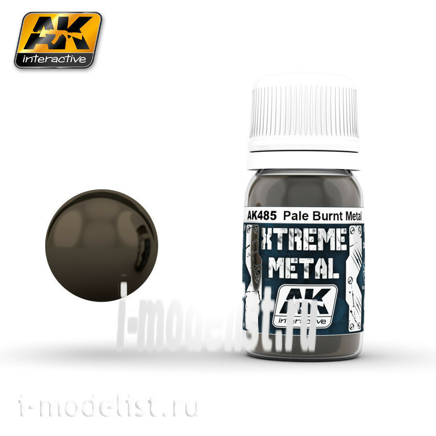 AK485 AK Interactive XTREME METAL PALE BURNT METAL (metallic pale burnt metal)