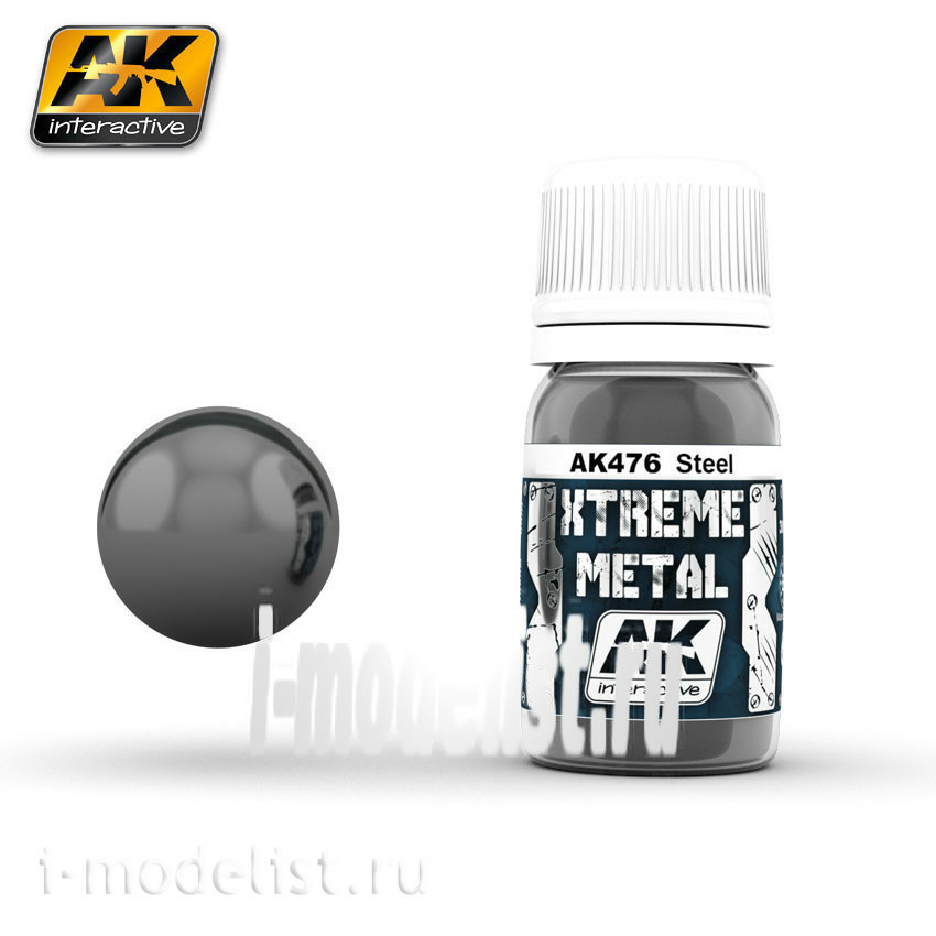 AK476 AK Interactive XTREME METAL STEEL (metallic steel)