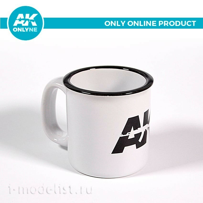 AK908C AK Interactive White ceramic mug with AK LOGO / AK LOGO WHITE CERAMIC MUG