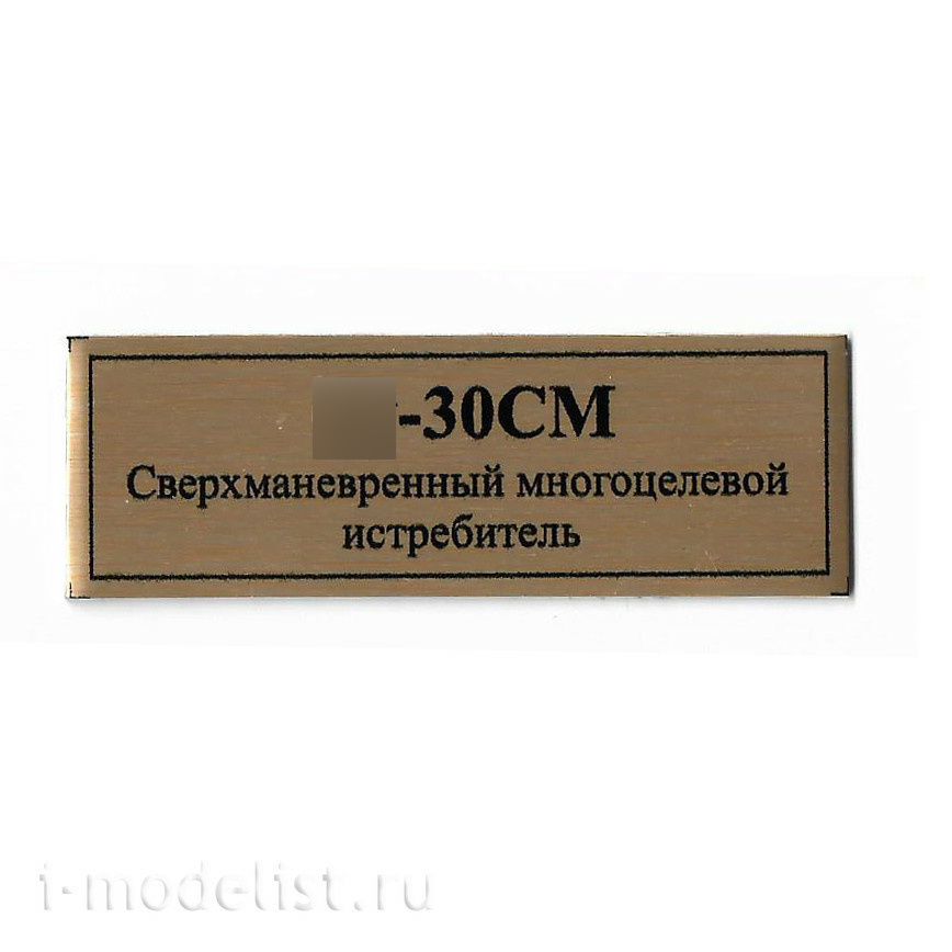 T318 Plate Plate for С-30CM 60x20mm, color gold