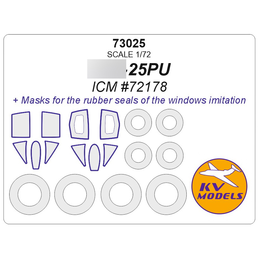 73025 KV Models 1/72 MiGG-25PU (ICM #72178) + masks for wheels and wheels