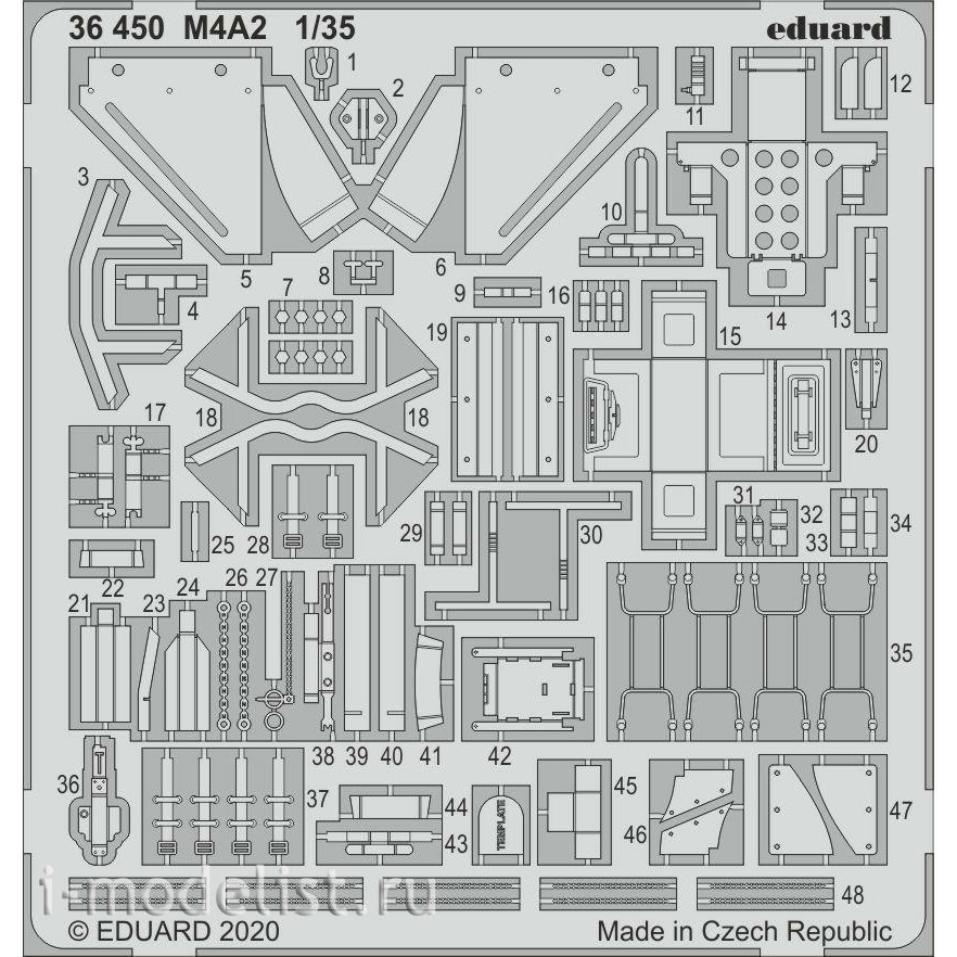 36450 Eduard 1/35 Photo Etching for M4A2