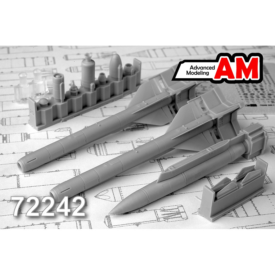 AMC72242 Advanced Modeling 1/72 Aircraft Guided Missile X-59M with AKU-58