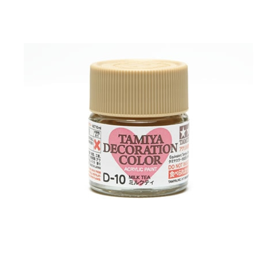 76610 Tamiya Акриловая краска DECORATION D-10 Milk Tea (молочный чай)