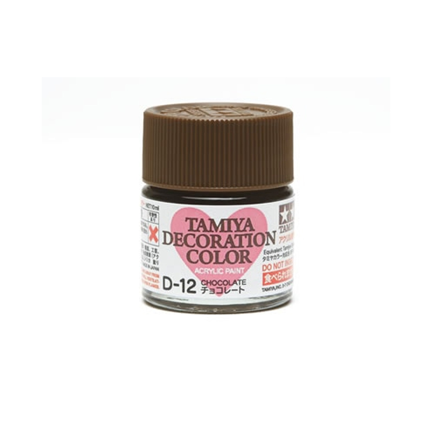 76612 Tamiya Акриловая краска DECORATION D-12 Chocolate (шоколад)
