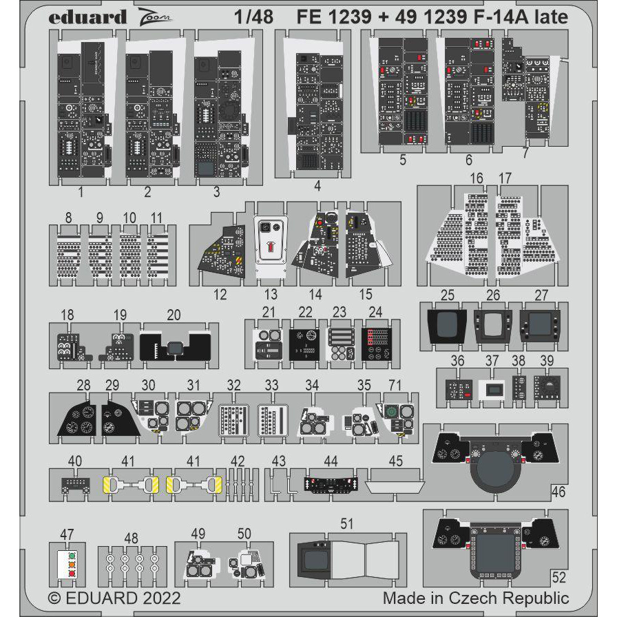 491239 Eduard 1/32 Photo Etching for F-14A late type, interior