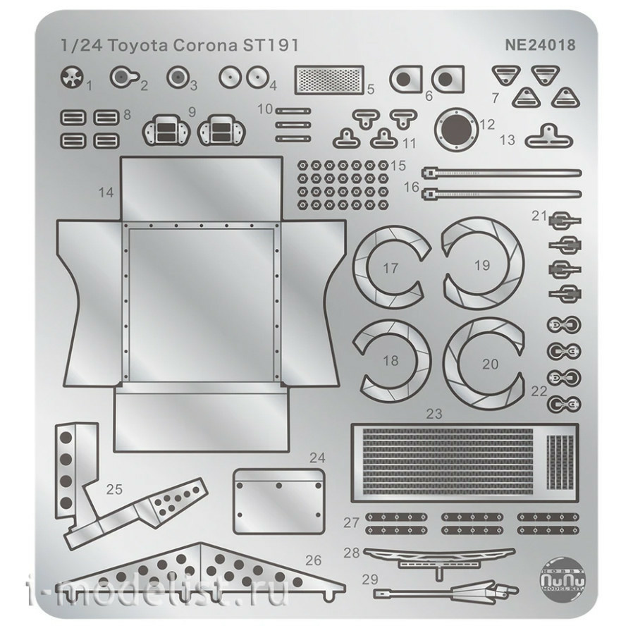 NE24018 NuNu 1/24 Photo Etching for TOYOTA CORONA ST191 '94 JTCC