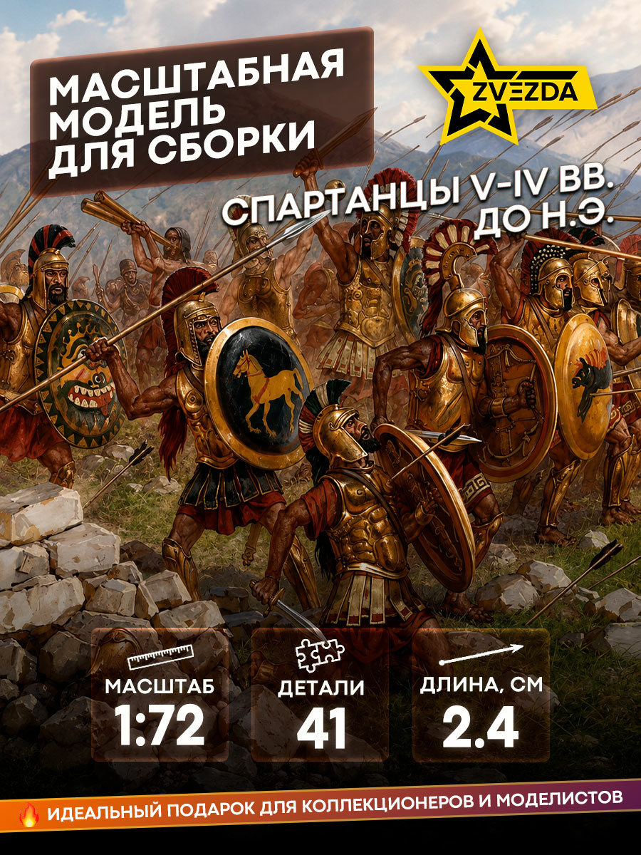 Zvezda 8068 1/72 Spartans V-IV centuries BC