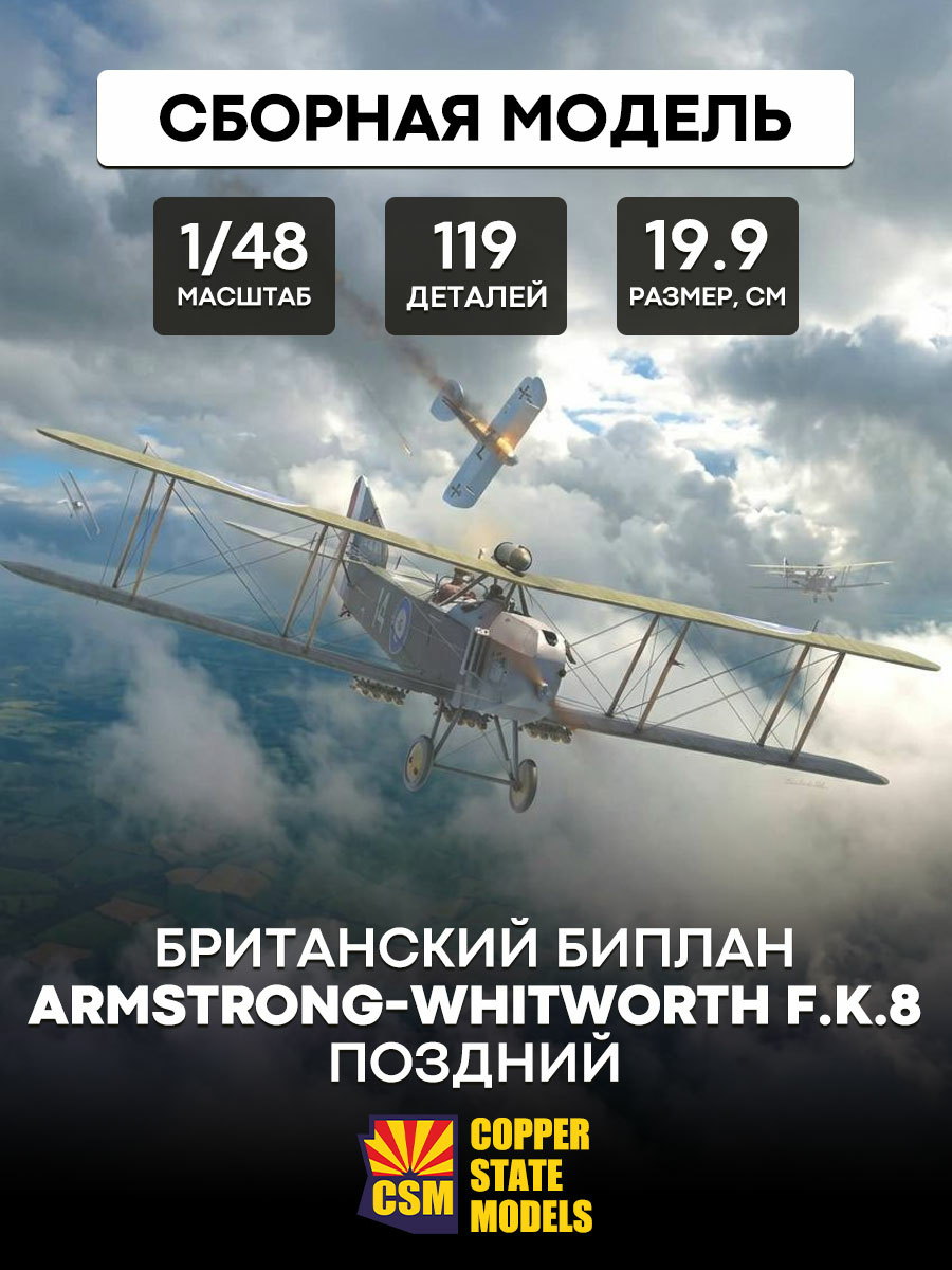 CSM1031 Copper State Models 1/48 Британский биплан Armstrong-Whitworth F.K.8 (поздний)