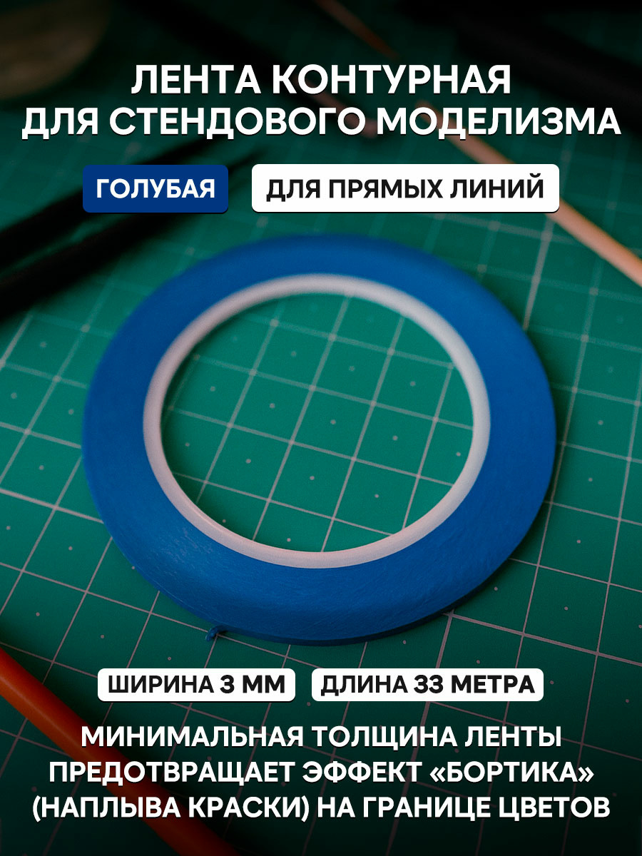 3-33blue Imodelist Contour Tape (blue) 3mm*33m