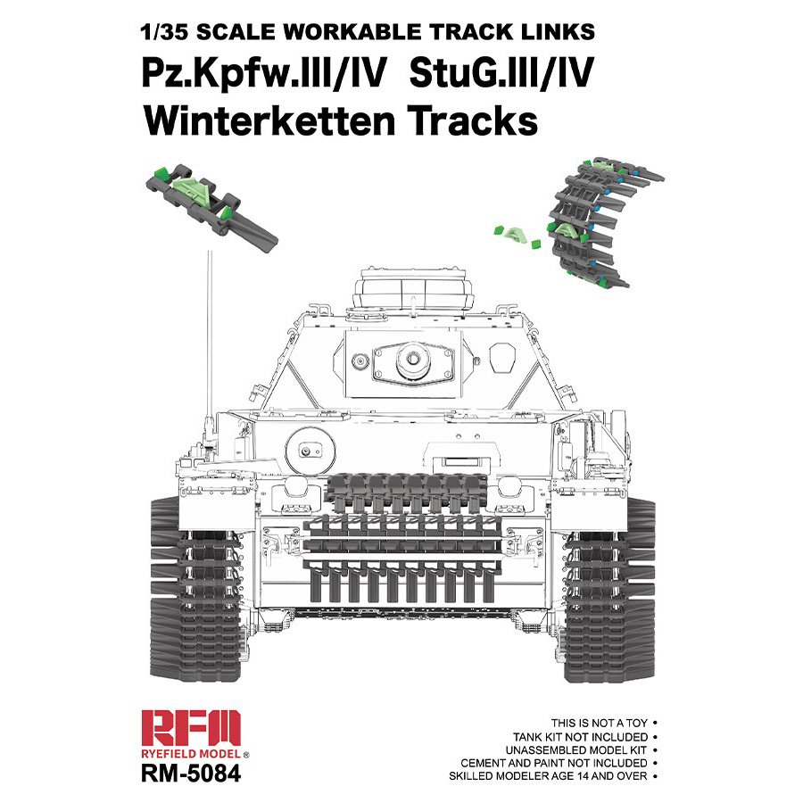 RM-5084 Rye Field Model 1/35 Working Tracks for Pz.Kpfw.III/IV Winterketten