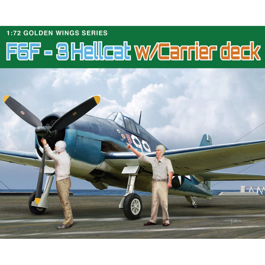 5117 Dragon 1/72 F6F-3 Hellcat Fighter with Flight Deck