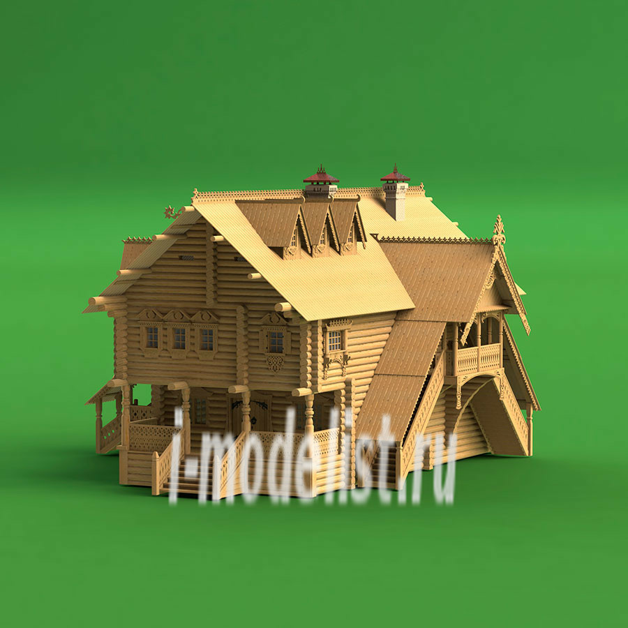 1309 Sbmodel 1/72 mansion in Kitay-Gorod, Moscow, the XVIIth century, the reconstruction from the picture of A. M. Vasnetsov