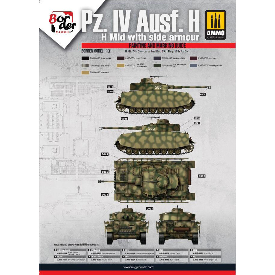 BD0108 Border Model 1/35 Camouflage Mask for Tank Pz.Kpfw IV Ausf. G (Medium)