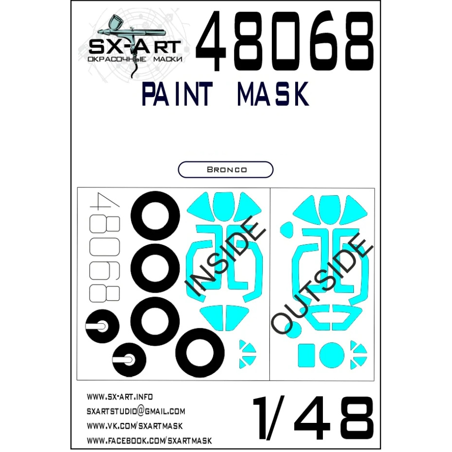 48068 SX-Art 1/48 Paint Mask M&G-15 (Bronco)
