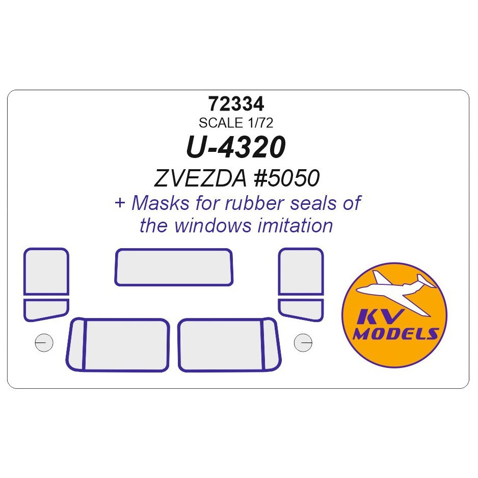 72334 KV Models 1/72 Маска для Уральский грузовик (ZVEZDA #5050)