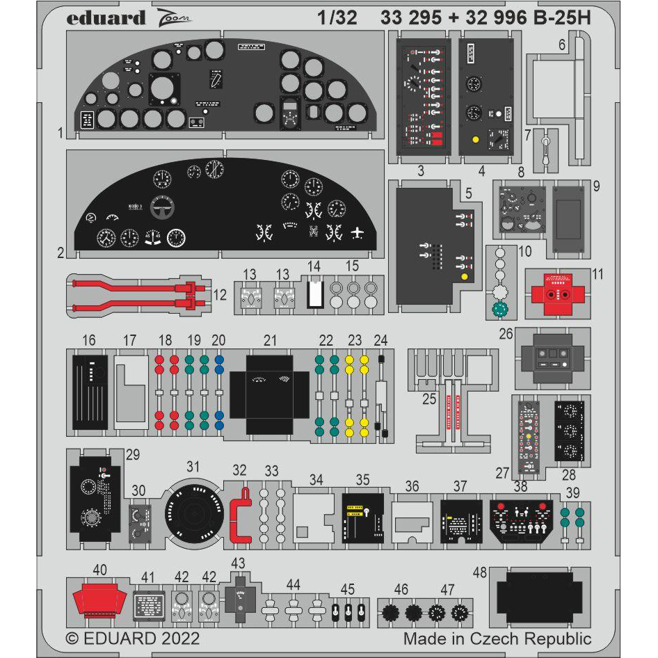 33295 Eduard 1/32 Photo Etching for B-25H