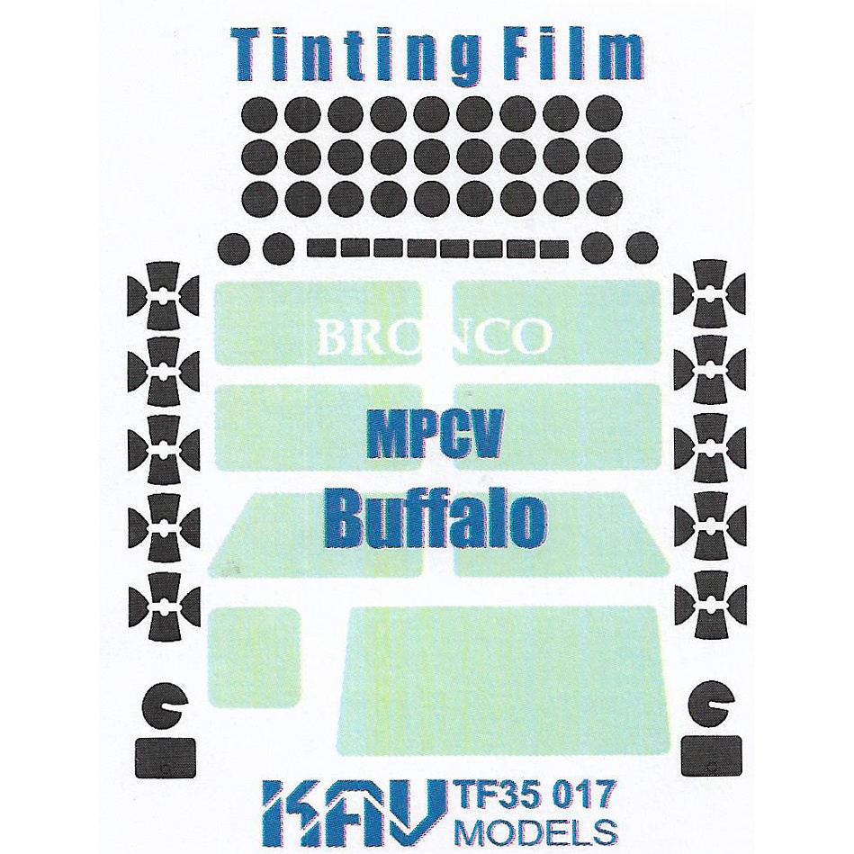 TF35 017 KAV models 1/35 Tinting film for Buffalo MPCV (Bronco)