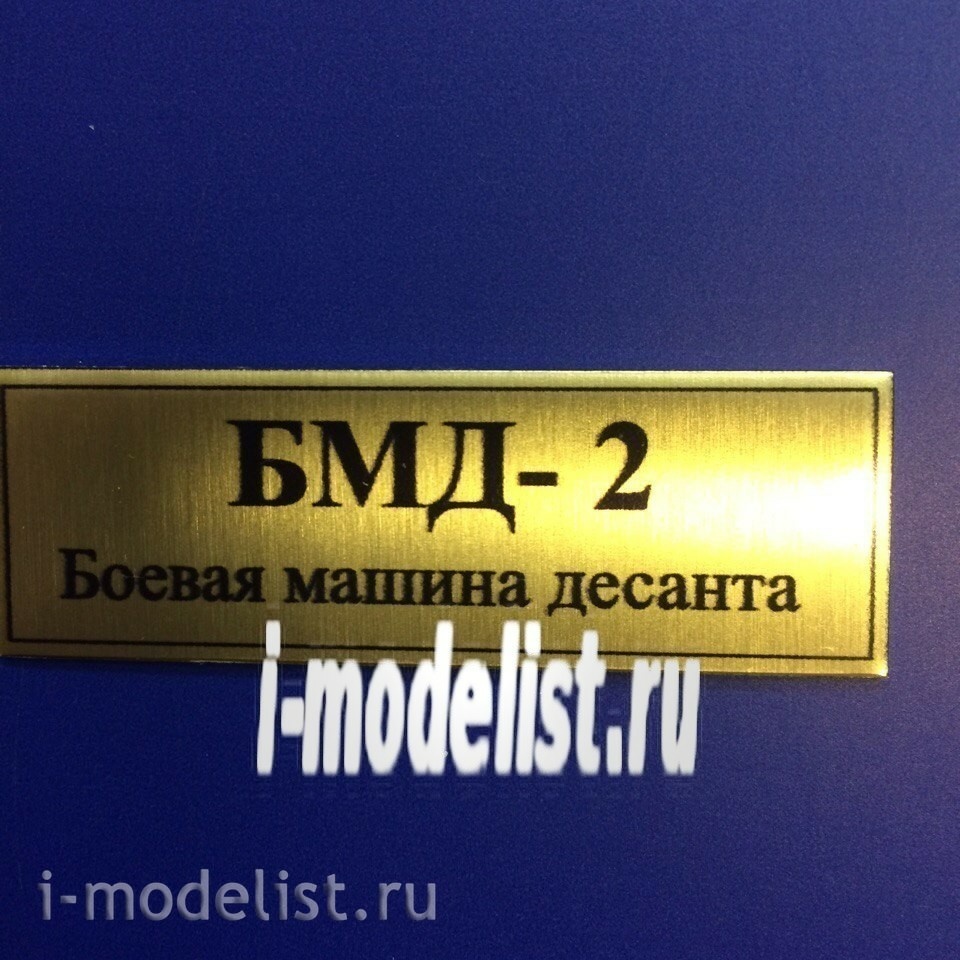 T10 Plate Plate for BMD-2 60x20 mm, color gold