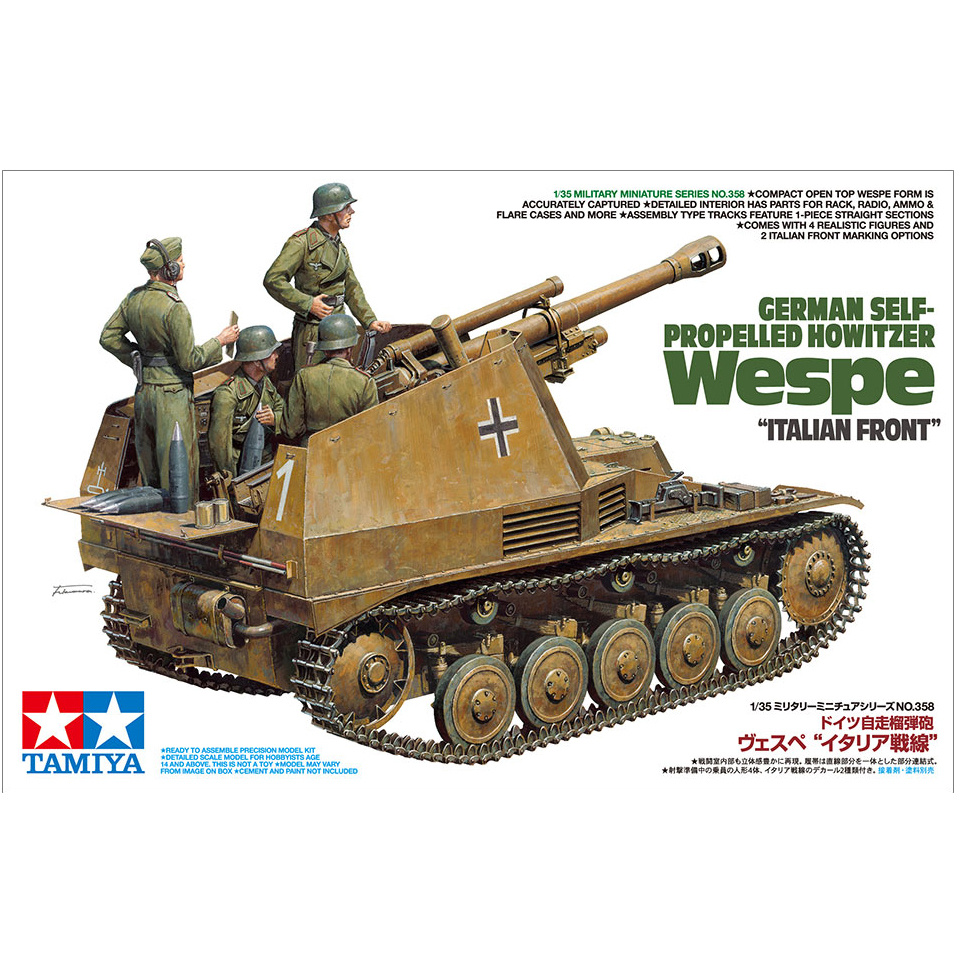 35358 Tamiya 1/35 Wespe, Italian. front