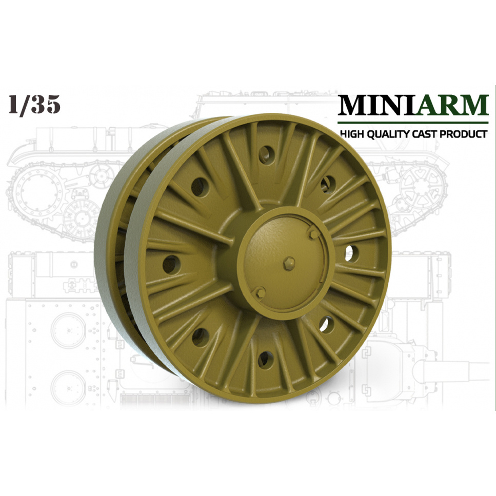 35229 Miniarm 1/35 KV-1C/85/T/14 Narrow reinforced support rollers (Obr.43g)