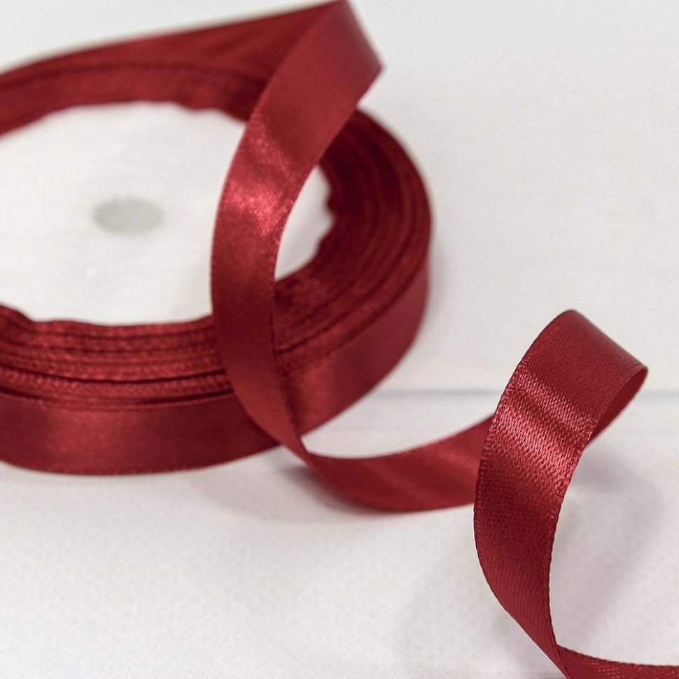 Satin Ribbon, purple-red satin 