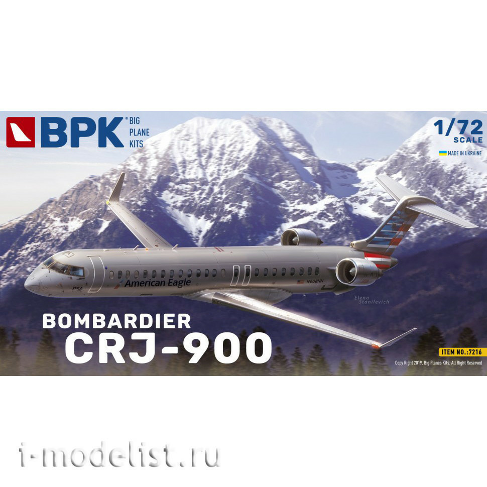BPK7216 BPK 1/72 Bombardier CRJ-900 American Eagle Aircraft