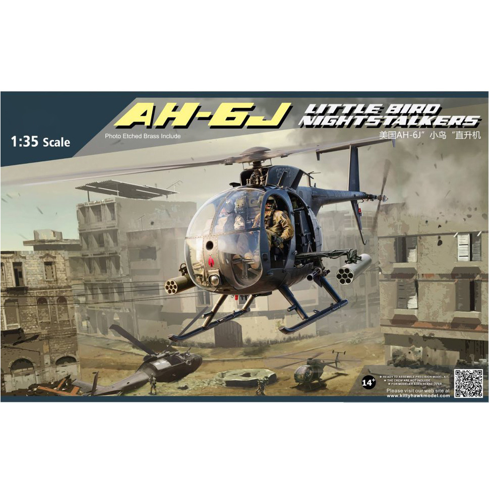 KH50003 Zimi Model 1/35 Вертолёт AH-6J / MH-6J Little Bird Nightstalkers