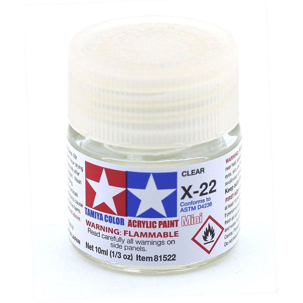 81522 Tamiya X-22 Clear (Transparent) Acrylic paint