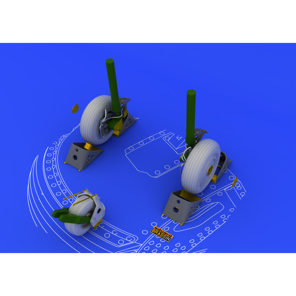 648053, Eduard 1/48 kit of the C-27 wheels