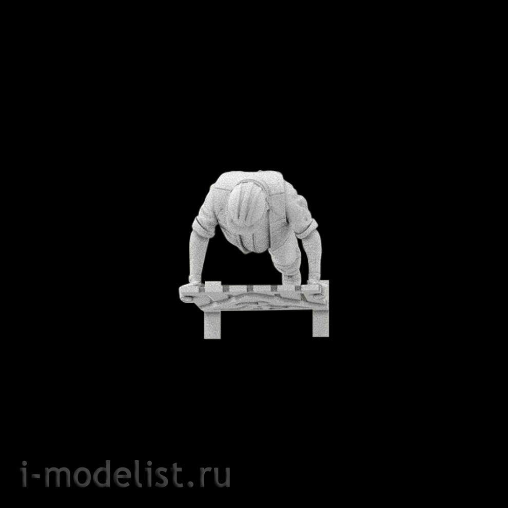 im35096 Imodelist 1/35 Worker Figure with Road Sign for Model 3650 Zvezda